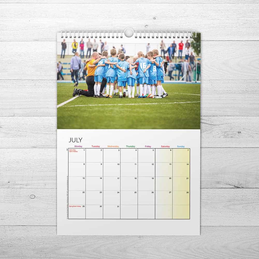 Football Club Calendar - www.wemakecalendars.com