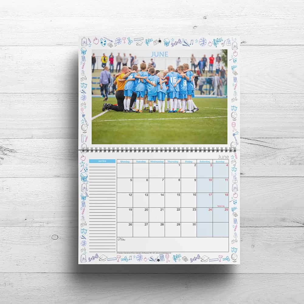 Football Club Fundraising Calendar - www.wemakecalendars.com